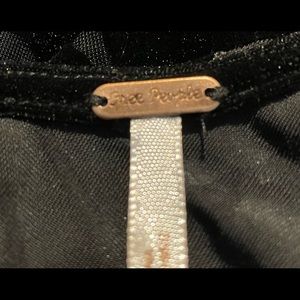 Free People black velvet mini dress